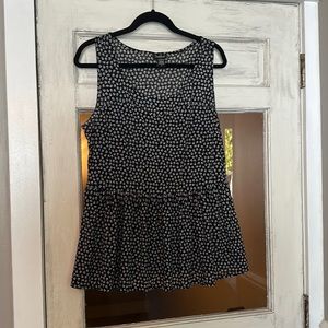 Torrid, sheer skull, peplum tank blouse